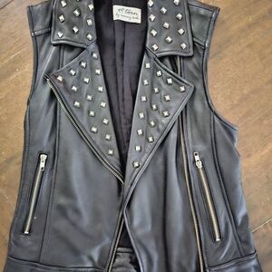 Black Studded Women's Vest